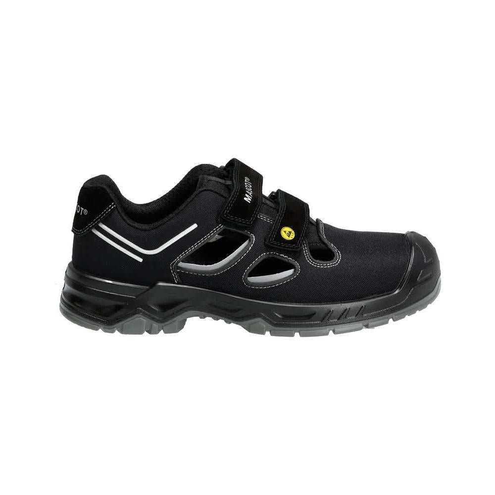 Sikkerhedssandaler S1P, Velcro sikkerhedssandaler S1P sikkerhedssko, sort/sølv
