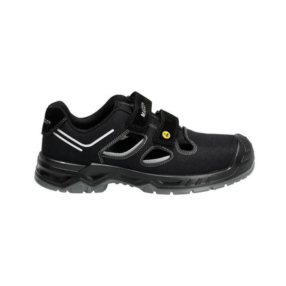 Sikkerhedssandaler S1P, Velcro sikkerhedssandaler S1P sikkerhedssko, sort/sølv