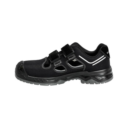 Sikkerhedssandaler S1P, Velcro sikkerhedssandaler S1P sikkerhedssko, sort/sølv