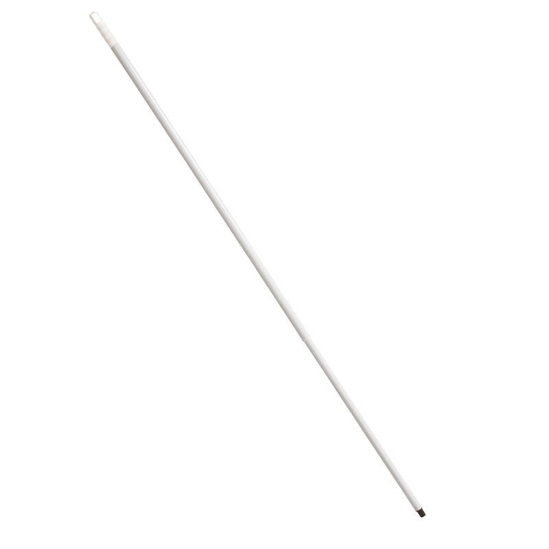 Et hvidt, cylindrisk TELESKOPSTANG STÅLRØR (ø 25/21mm, udtrækkelig op til 2000mm) fra Haug Bürsten KG er fotograferet på en enkel hvid baggrund.