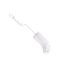 Den Haug Bürsten KG BABYFLASKEBØRSTE, NYLON 6.0 HVID, Ø0,35mm blød, 310xØ50mm har et hvidt blødt nylonbørstehoved med snoet metalstang og plasthåndtag med ophængshul - ideel til nem rengøring af babyflasker.