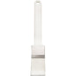 Den Haug Bürsten KG FLAD PENSEL, PBT hvid spidset ø 0,25mm blød (210x35x45mm) har et fladt børstehoved, en metalring og et lige plastikhåndtag med øvre boring - perfekt til præcist malerarbejde.