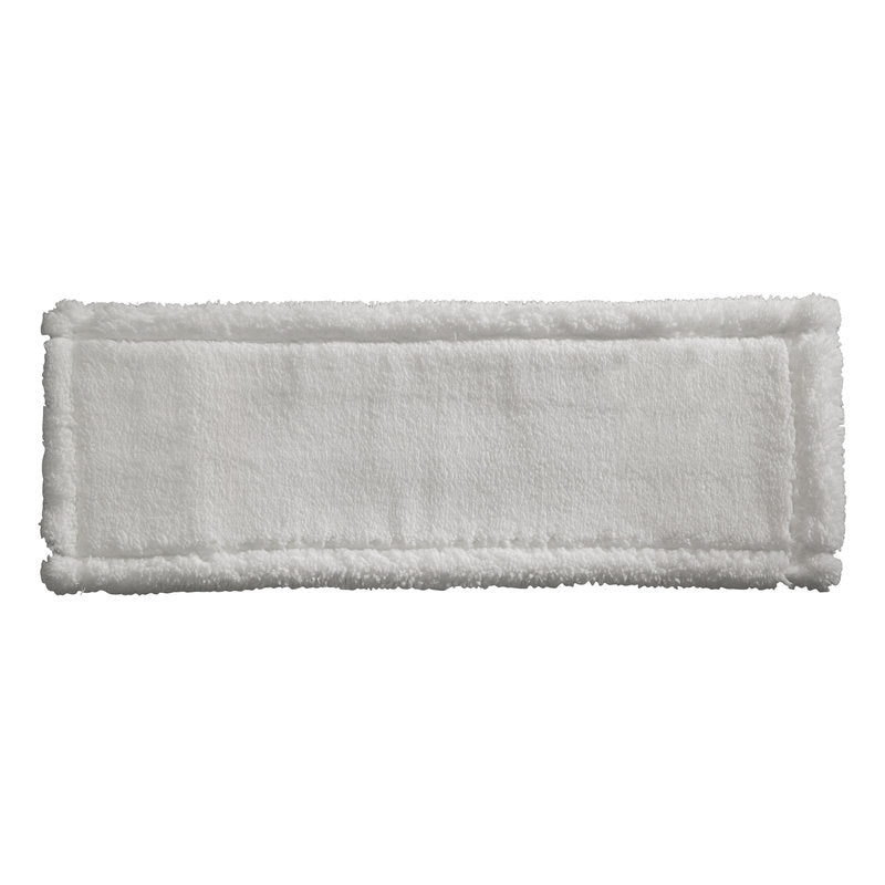 Ein rechteckiges, weißes Wischbezug Microfaser-Polyesterpad der Haug Bürsten KG, 500 mm lang, mit flauschigen Rändern und glatter Mitte, liegt flach auf einem einfarbig weißen Untergrund. Die Packung enthält 10 Stück.