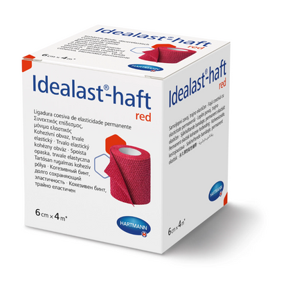 Hartmann Idealast®-haft Color, dauerelastisk idealbind i rød, 6 x 4 cm