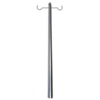 Die Novocal Infusionsflaschenhalterung wird sicher an der Rückwand befestigt und hält Infusionsbeutel mit zwei Haken, abgebildet auf einem schlichten weißen Hintergrund. Ideal für medizinische Einrichtungen. Marke: Novocal. Packung enthält 1 Stück.