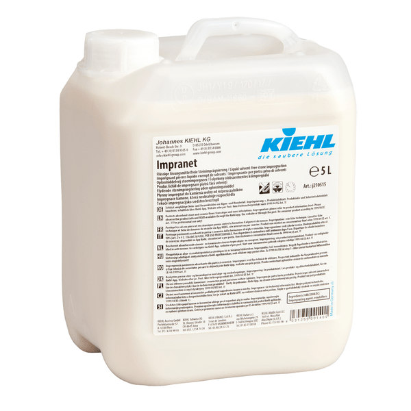 Kiehl Iodex Jodpletfjerner (750 ml, 6-pak fra Johannes Kiehl KG) er fyldt på flasker med flersproget brugsanvisning og er perfekt til effektiv fjernelse af jodpletter i forbindelse med Kiehl Impranet.
