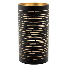 Papstar Securit® lysestage Ø 8 cm x 15 cm sort/guld