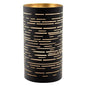 Papstar Securit® lysestage Ø 8 cm x 15 cm sort/guld