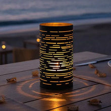 Papstar Securit® lysestage Ø 8 cm x 15 cm sort/guld