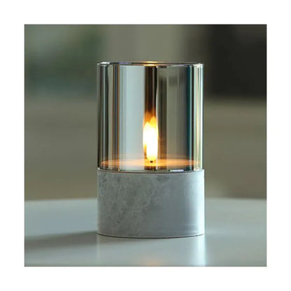 Papstar Securit® LED lys Ø 8 cm grå "Gracia"