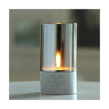 Papstar Securit® LED lys Ø 8 cm grå "Gracia"