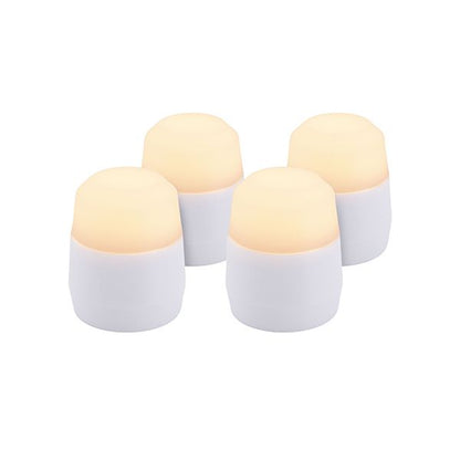 Papstar Securit® 4 LED fyrfadslys refill pakke Ø 4 cm x 5 cm "Amsterdam" belysningstid 12-40 timer