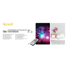 Papstar Securit® 12 LED fyrfadslys inkl. ladestation Ø 4 cm x 5 cm "Amsterdam" tændingstid 12-40 timer