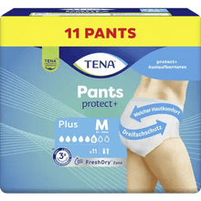 TENA Pants Protect Plus, saugstarke Inkontinenzhose in blauer Verpackung mit 11 Stück