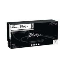 MaiMed-Black LX PF engangs latex undersøgelseshandsker, pudderfri, 100 stk./æske