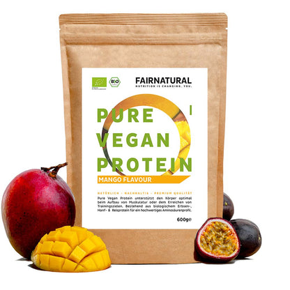 Økologisk vegansk proteinpulver mango uden soja