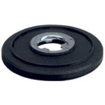 En enkelt Arcora Sd17 drivskive 17''=43 cm fra Arcora International GmbH, rund og sort med et midterhul af metal, vises på en enkel hvid baggrund.