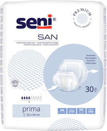 San Seni Prima inkontinensskabelon | Pakke (30 stykker)