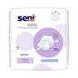 Eine Packung Seni San Maxi Inkontinenzvorlage Erwachsenenwindeln, konzipiert für Blasenschwäche, enthält 30 atmungsaktive und latexfreie Windeln mit den Eigenschaften „Air Comfort“ und „Odor Stop“. (Markenname: TZMO Deutschland GmbH)