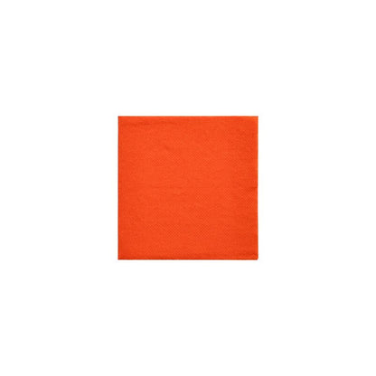 PAPSTAR "DAILY Collection" servietter 1/4-fold, i størrelsen 24 cm x 24 cm i orange, ideel til bæredygtig borddekoration, er placeret centralt på en hvid baggrund.