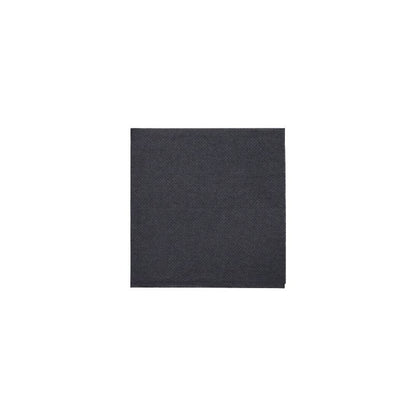 De mørkegrå servietter "DAILY Collection" fra PAPSTAR GmbH i formatet 24 cm x 24 cm med 1/4 fold forskønner din borddekoration på hvid baggrund og indkapsler bæredygtighed.