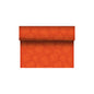 Als Teil der ROYAL-Kollektion der PAPSTAR GmbH verfügt dieser Tischläufer aus PV-Tissue Mix über einen leuchtend orangefarbenen Hintergrund mit einem etwas dunkleren, überlappenden Kreismuster. Sein kräftiges und modernes Design verleiht jedem Innenraum eine lebendige Note.