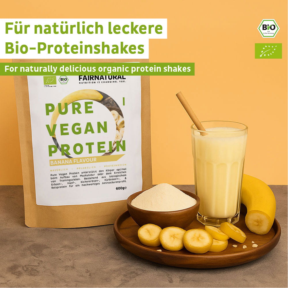 Økologisk vegansk proteinpulver banan uden soja