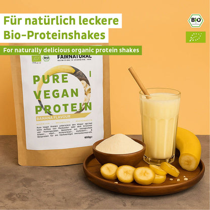 Økologisk vegansk proteinpulver banan uden soja