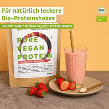 Økologisk vegansk proteinpulver jordbær uden soja