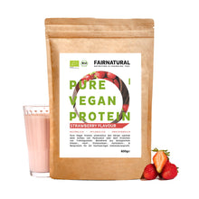 Økologisk vegansk proteinpulver jordbær uden soja