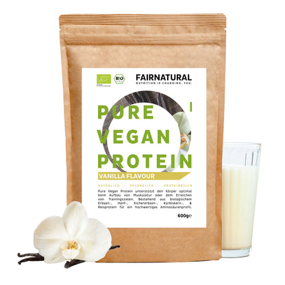Økologisk vegansk proteinpulver vanilje uden soja