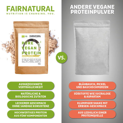 Økologisk vegansk proteinpulver vanilje uden soja