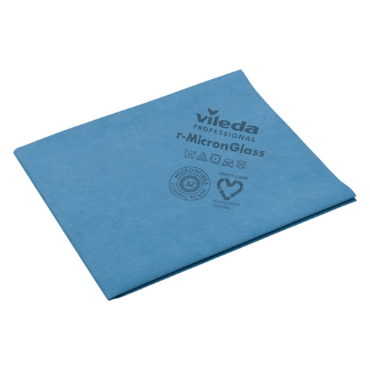 Vileda Professional R -Micronglass Glasshåndklæde - 50 x 40 cm | Pakke (5 stykker)