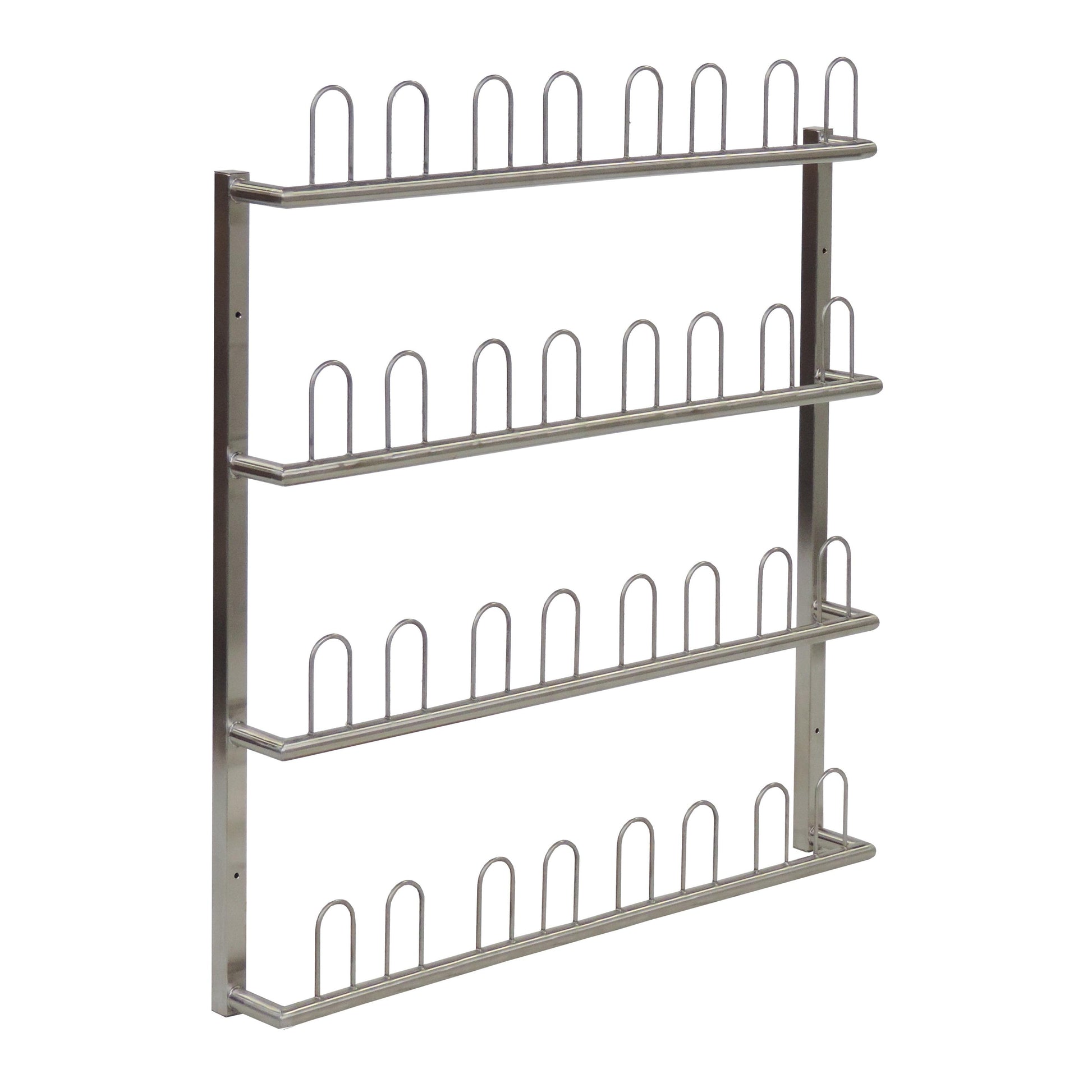 Das Novocal Wandregal rechteckig aus Edelstahl bietet Platz für 16 Paar OP-Schuhe und ist ideal zur Aufbewahrung in medizinischen Einrichtungen. Maße: siehe Packung (1 Stück).