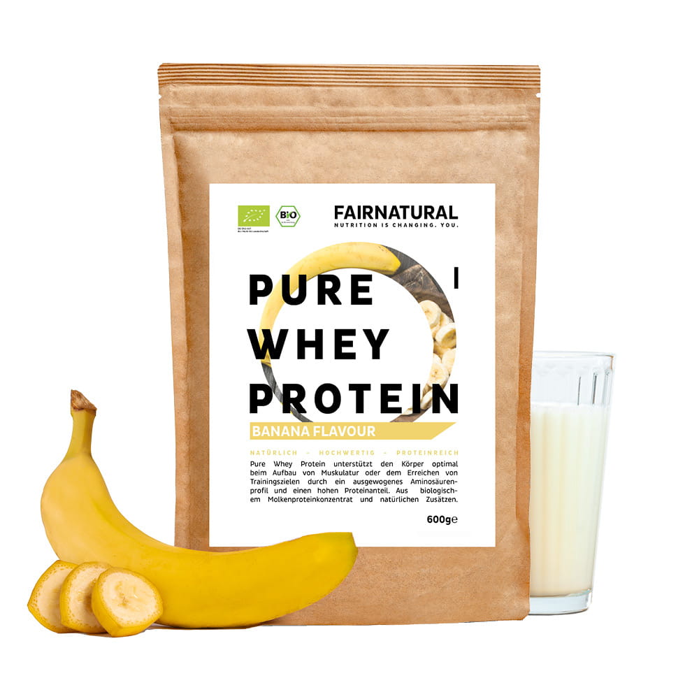Økologisk valleproteinpulver banan