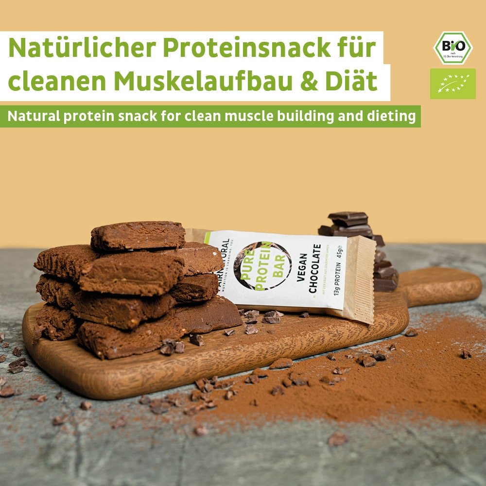 Økologisk proteinbar vegansk chokolade uden soja