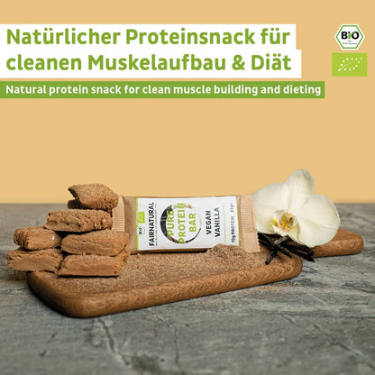 Økologisk proteinbar vegansk vanilje uden soja