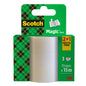 Scotch® Magic™ Usynligt tape kampagnepakke (3M Deutschland GmbH) indeholder 2 ruller + 1 GRATIS-rulle à 19 mm x 15 m - ideel til hobbyprojekter eller kontor, med grøn-gul emballage og "2+1 gratis"-henvisning.