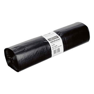 Deiss affaldssække af genbrugt LDPE, 240 liter, 1000x1250x0,06 mm, sort | Rulle (10 stk.)