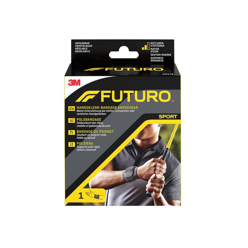 FUTURO™ justerbar håndledsbandage 46378, justerbar SPORT (14,0 - 24,1 cm) | Pakke (1 stk)
