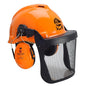 3M™ Forestry Combination, G3000 Sikkerhedshjelm i Orange, H31 Øreværn, FH1 Mount og 5C Mesh Visir, KWF, G3000MOR31FH15C FPA | Pakke (1 stk)