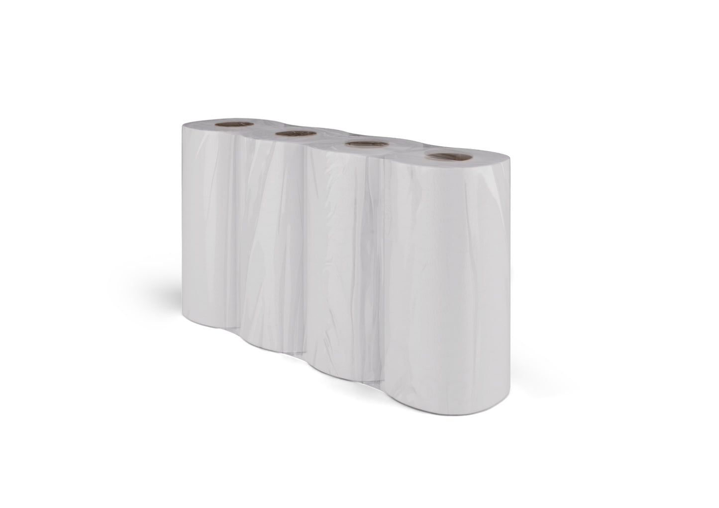 KØKKENHÅNDKLÆDE - neutral, 3-lags, hvid, 64 ark, 8x4 ruller | Karton (8 pakker)