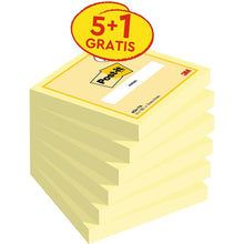 Post-it® sedler, gul, 76 mm x 76 mm, kampagne, 100 ark/pude, 5 puder + 1 gratis/pakke, 100 % PEFC, SGSCH-PEFC-COC-110078 | Pakke (6 stk.)