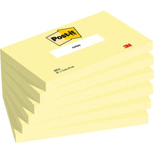 Post-it® sedler, kanarisk gul, 76 mm x 127 mm, 100 ark/pude, 6 puder/pakke, 100 % PEFC, SGSCH-PEFC-COC-110078 | Pakke (6 stk.)