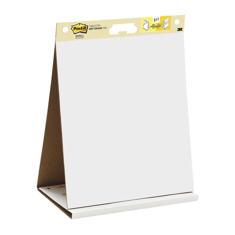 Post-it® Super Sticky selvklæbende mødeskema/flipover med integreret dry-erase-folie, hvid, 58,4 cm x 50,8 cm, 20 ark/pude, 6 puder/pakke, 100 % PEFC, SGSCH-PEFC-COC-110078 | Pakke (1 stk)