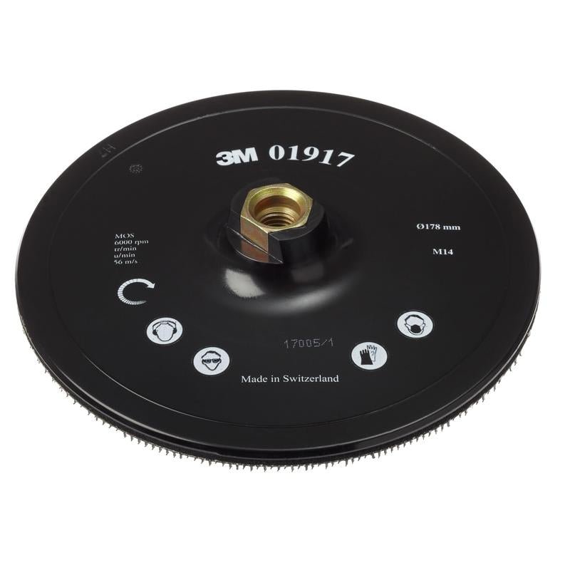 3M™ selvklæbende bagplade DH-AC uden centrering, 115 mm, M14 montering | Pakke (1 stk.)