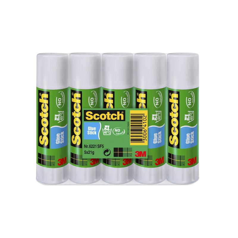 Scotch® Permanent Glue Stick 5 Sticks 21g | Pakke (1 sæt)