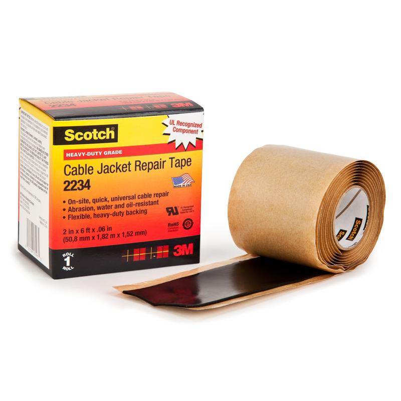 Scotch® kabelkappe reparationstape 2234, selvsvejsende, sort, 50,8 mm x 1820 mm, 1,52 mm | Pakke (1 rulle)