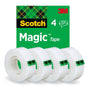 Scotch® Magic™ Invisible Tape 8-1933-4S, 19 mm x 33 m, 4 ruller/pakke | Pakke (4 ruller)