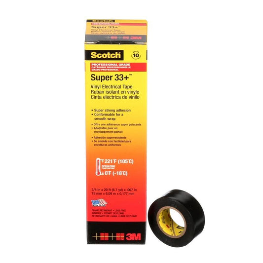 3M™ Scotch® Super 33+ elektrisk isoleringstape Sort